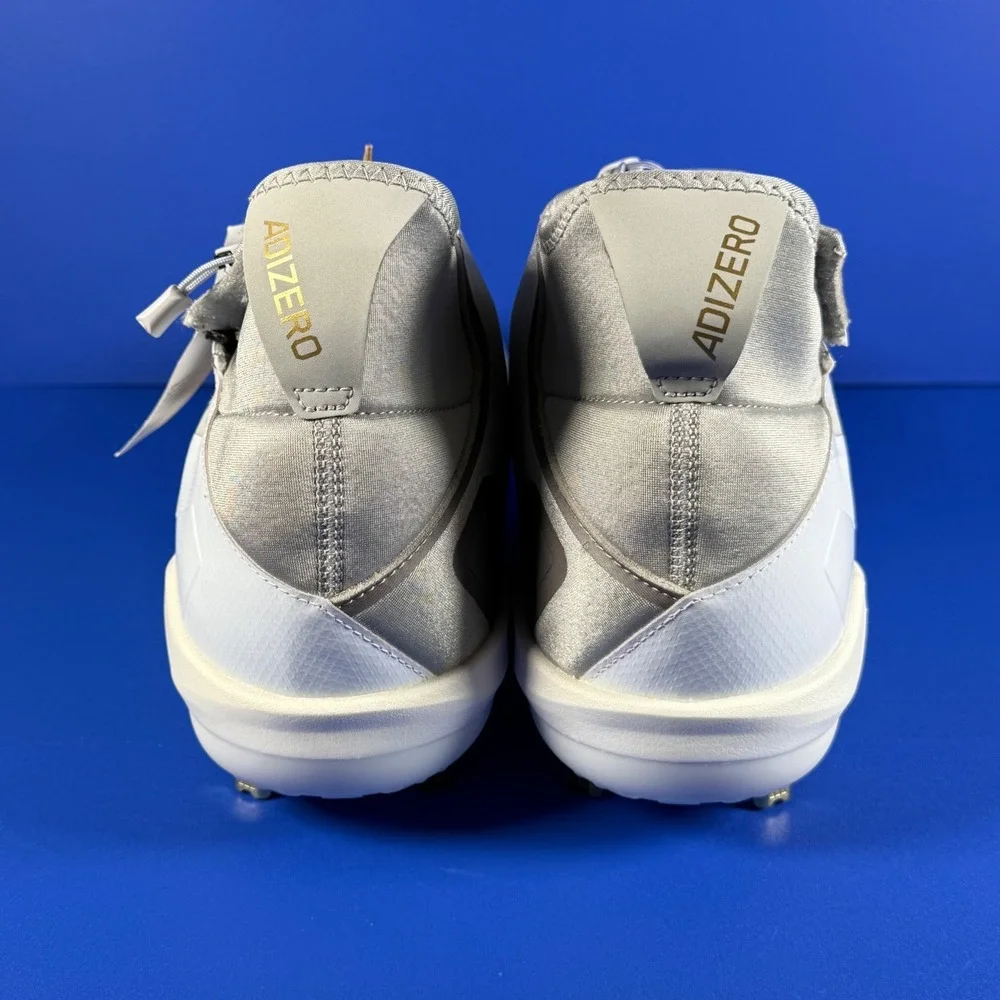 Adidas Adizero Impact+ BSB Baseball Cleats White Gold Lightstrike Pro Men's 12